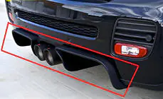 Mini Clubman R55/R56 2007-2014 гг. Задний диффузор DPT R56 (Черный Глянец) фото 1