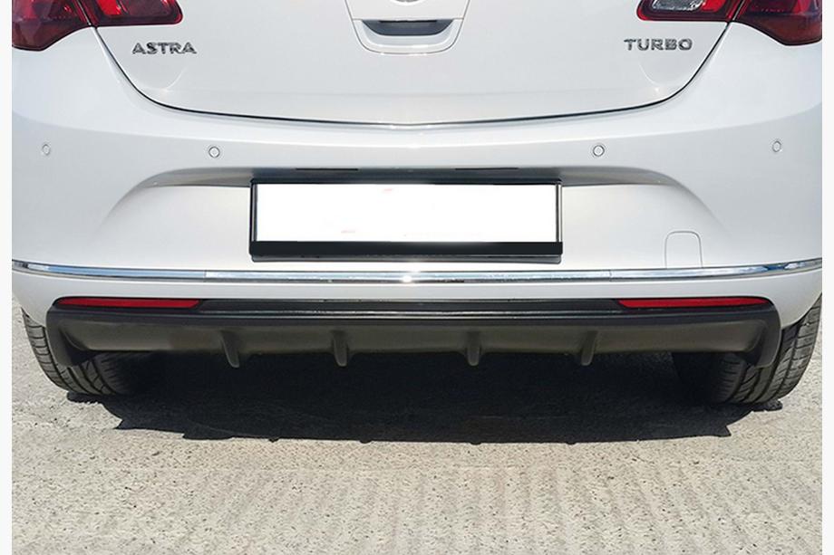 Opel Astra J 2009-2015 гг. Задний Диффузор DPT V2 (2012-2015, HB, Черный Глянец) Image