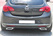 Opel Astra J 2009-2015 гг. Задний Диффузор DPT V1 (2012-2015, HB, Черный Глянец) фото 1