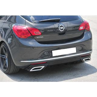 Задний Диффузор DPT V1 (2012-2015, HB, Черный Глянец) Opel Astra J 2009-2015 гг. фото 3