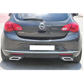 Задний Диффузор DPT V1 (2012-2015, HB, Черный Глянец) Opel Astra J 2009-2015 гг. фото 1