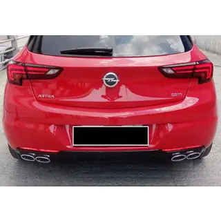 Задний диффузор DPT V-1 (HB, Черный Глянец) Opel Astra K 2016-2021 гг. фото 1