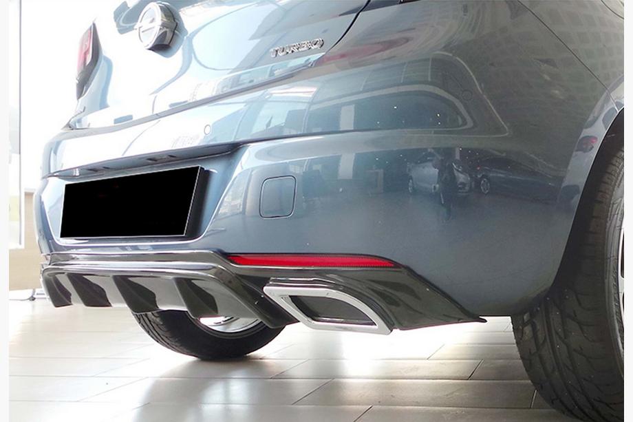 Opel Astra K 2016-2021 гг. Задний диффузор DPT V-2 (HB, Черный Глянец) Image