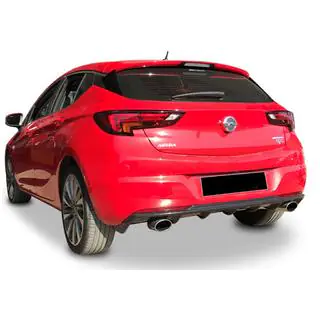 Задний диффузор DPT V-3 (HB, Черный Глянец) Opel Astra K 2016-2021 гг.