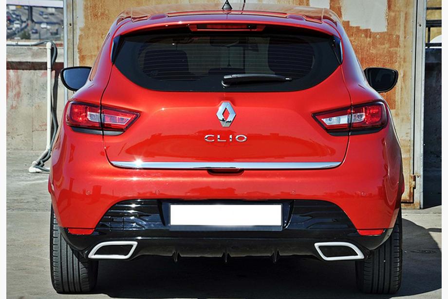 Renault Clio IV 2012-2019 гг. Задний диффузор DPT V-2 (Черный Глянец) Image