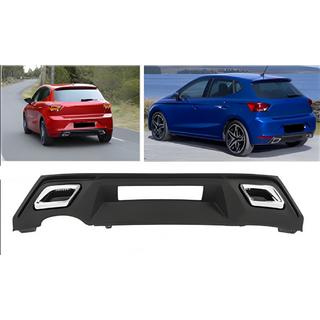 Задний диффузор DPT V-2 (Черный Глянец) Seat Ibiza 2017- гг.