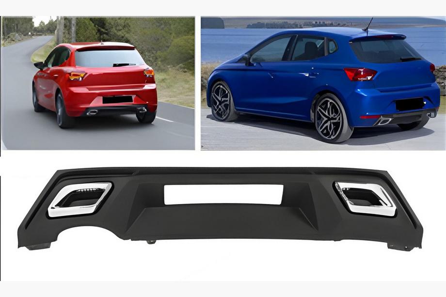 Seat Ibiza 2017- гг. Задний диффузор DPT V-2 (Черный Глянец) Image