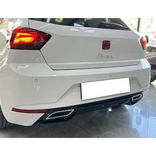 Задний диффузор DPT V-3 (Черный Глянец) Seat Ibiza 2017- гг.