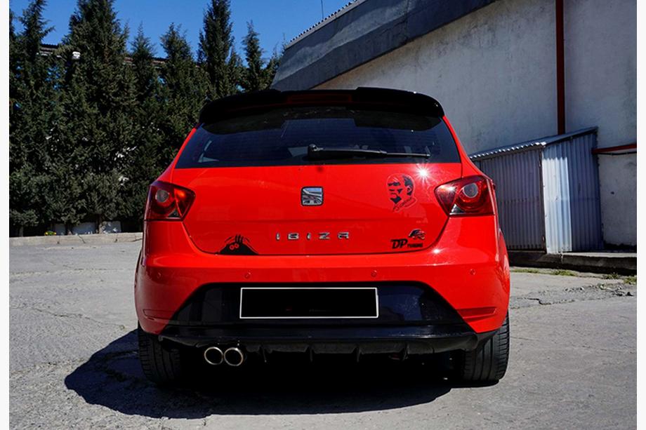 Seat Ibiza 2010-2017 гг. Задний диффузор DPT (Черный Глянец) Image