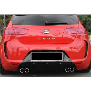 Задний диффузор DPT V-1 (2009-2012, Черный Глянец) Seat Leon 2005-2012 гг. фото 2