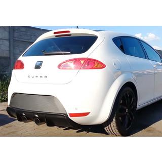 Задний диффузор DPT V-2 (2009-2012, Черный Глянец) Seat Leon 2005-2012 гг. фото 1