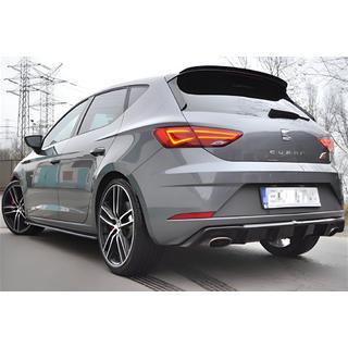 Задний Диффузор DPT V-1 (2017-2020, Черный Глянец) Seat Leon 2013-2020 гг.