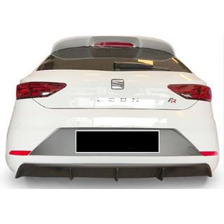 Задний Диффузор DPT V-2 (2017-2020, Черный Глянец) Seat Leon 2013-2020 гг. фото 2