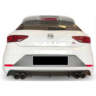 Задний диффузор DPT V-3 (2017-2020, Черный Глянец) Seat Leon 2013-2020 гг.