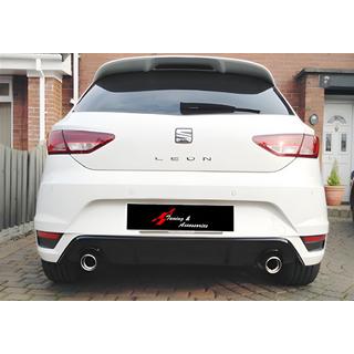 Задний Диффузор DPT V-1 (Черный Глянец) Seat Leon 2013-2020 гг.