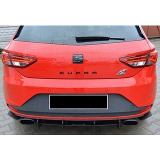 Задний Диффузор DPT V-6 (2013-2016, Черный Глянец) Seat Leon 2013-2020 гг. фото 3