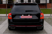 Skoda Octavia III A7 2013-2019 гг. Задний диффузор DPT V-2 (LB/SW, чёрный глянец) фото 3