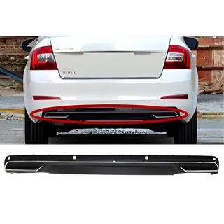 Задний диффузор DPT V-3 (LB, матовый черный) Skoda Octavia III A7 2013-2019 гг. фото 1