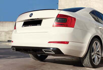 Skoda Octavia III A7 2013-2019 гг. Задний диффузор DPT V-4 (LB, чёрный глянец) фото 2