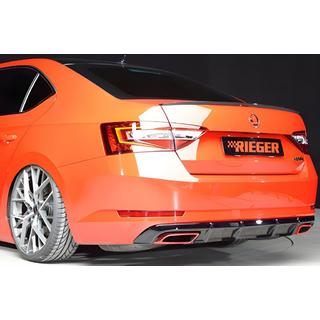 Задний Диффузор DPT V-1 (Черный Глянец) Skoda Superb 2015-2024 гг. фото 1