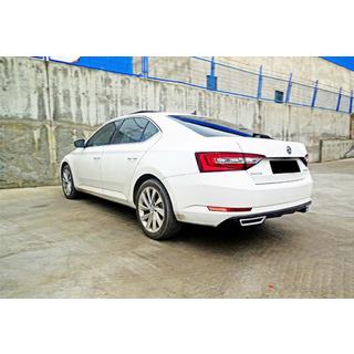 Задний диффузор DPT V-2 (Черный Глянец) Skoda Superb 2015-2024 гг. фото 2