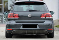 Volkswagen Golf 6 2008-2014 гг. Задний диффузор DPT V-3 (для GTI, Черный Глянец) фото 1