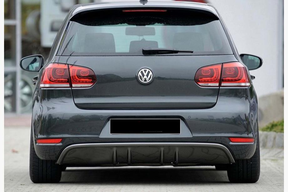 Volkswagen Golf 6 2008-2014 гг. Задний диффузор DPT V-3 (для GTI, Черный Глянец) Image