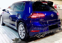 Volkswagen Golf 7/E-Golf 2012-2020 гг. Задний диффузор DPT V-1 (2017-2019, Черный Глянец) фото 1