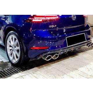 Задний диффузор DPT V-1 (2017-2019, Черный Глянец) Volkswagen Golf 7/E-Golf 2012-2020 гг. фото 2