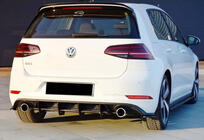 Volkswagen Golf 7/E-Golf 2012-2020 гг. Задний диффузор DPT V-2 (для GTI, 2017-2019, Черный Матовый) фото 2