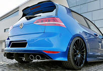 Volkswagen Golf 7/E-Golf 2012-2020 гг. Задний диффузор DPT V-4 (для R / R-Line, 2012-2019, Черный Матовый) фото 2