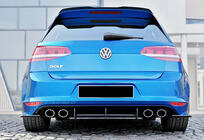 Volkswagen Golf 7/E-Golf 2012-2020 гг. Задний диффузор DPT V-4 (для R / R-Line, 2012-2019, Черный Матовый) фото 3