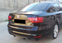 Volkswagen Jetta 2011-2018 гг. Задний диффузор DPT (2014-2018, Черный Глянец) фото 4