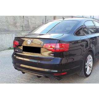 Задний диффузор DPT (2014-2018, Черный Глянец) Volkswagen Jetta 2011-2018 гг. фото 4