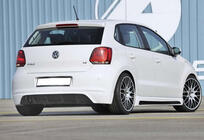Volkswagen Polo 2010-2017 гг. Задний диффузор DPT (2010-2013, Черный Глянец) фото 2