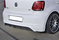 Volkswagen Polo 2010-2017 гг. Задний диффузор DPT (2010-2013, Черный Глянец) фото 1