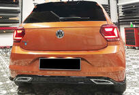 Volkswagen Polo 2017- гг. Задний диффузор DPT V-3 (Черный Глянец) фото 4
