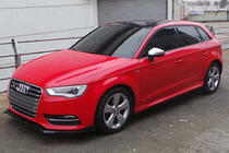 Audi A3 2012-2020 гг. Боковые Пороги DPT (HB, Черный Глянец) фото 3