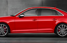 Audi A4 B8 2007-2015 гг. Боковые Пороги DPT V-2 (Черный Глянец) фото 1