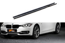 BMW 3 серия F30/F31 2012-2019 гг. Накладки на пороги DPT (для порогов Base, черный глянец) фото 1