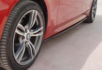 BMW 3 серия F30/F31 2012-2019 гг. Накладки на пороги DPT V-3 (для порогов M-Sport, черный глянец) фото 3
