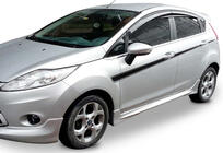 Ford Fiesta 2008-2017 гг. Боковые Пороги DPT V-2 (HB, Черный Глянец) фото 2