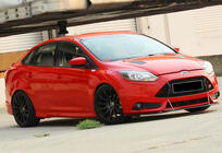 Ford Focus III 2011-2017 гг. Боковые Пороги DPT (SD, 2015-2017, Черный Глянец) фото 4