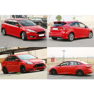Боковые Пороги DPT (SD, 2015-2017, Черный Глянец) Ford Focus III 2011-2017 гг. фото 1