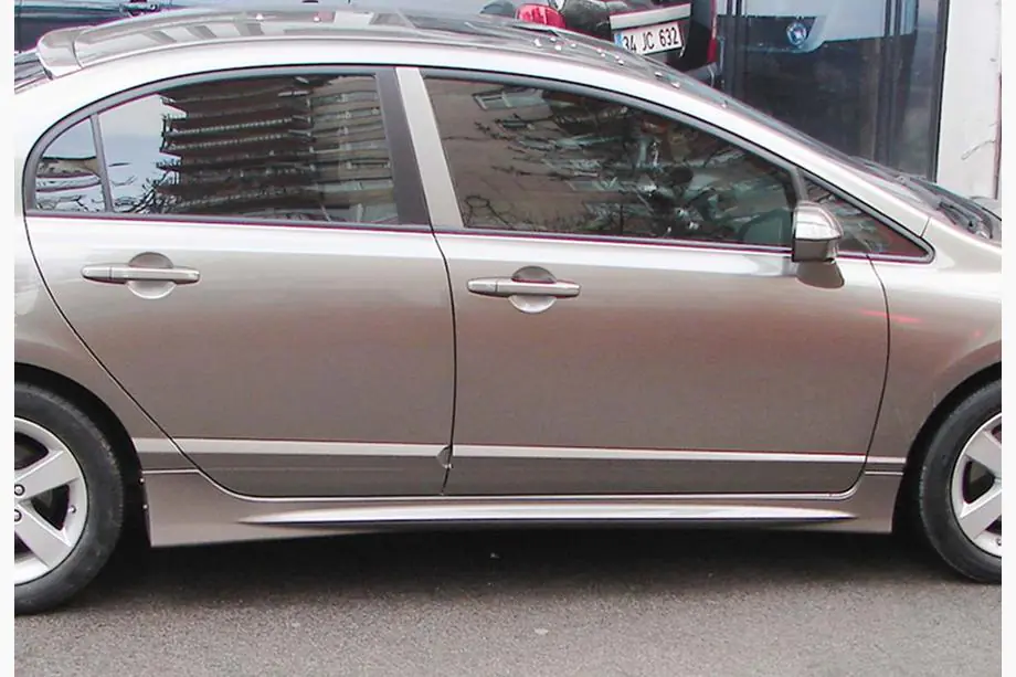 Honda Civic Sedan VIII 2006-2011 гг. Боковые Пороги DPT (грунтованные под покраску) Image