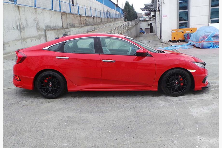 Honda Civic Sedan X 2016-2021 гг. Боковые Пороги DPT V-3 (Грунтованные под Покраску) Фото 1