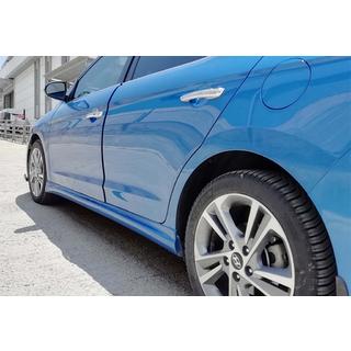 Боковые Пороги DPT (Черный Глянец) Hyundai Elantra (AD) 2015-2020 гг. фото 3