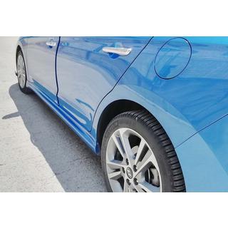 Боковые Пороги DPT (Черный Глянец) Hyundai Elantra (AD) 2015-2020 гг. фото 1