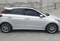 Hyundai I-20 2014-2020 гг. Боковые Пороги DPT (2014-2018, Черный Глянец) фото 2