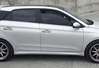 Hyundai I-20 2014-2020 гг. Боковые Пороги DPT (2014-2018, Черный Глянец) фото 1